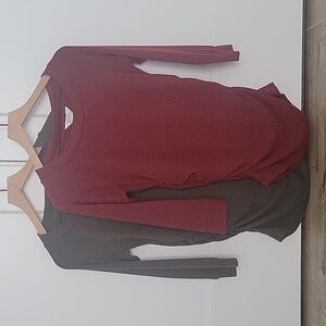 2 Pack - Paulsen Maternity Brushed Knit Tops